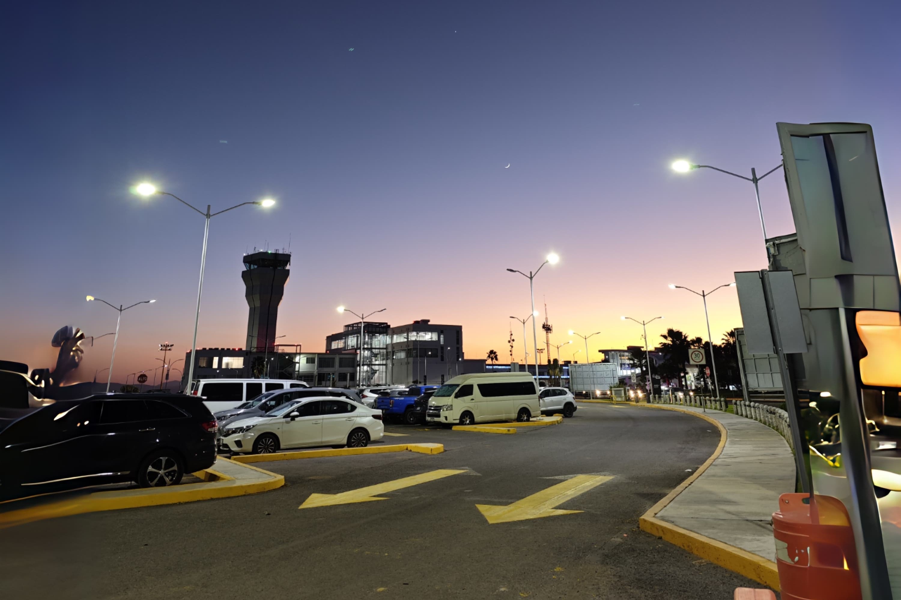 Automated parking and vehicle flow for airports